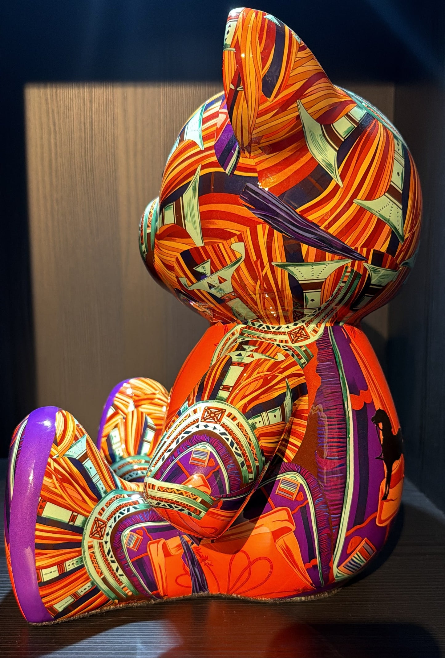 ARTBYNAOR - 35cm H Scarf Collage Teddy