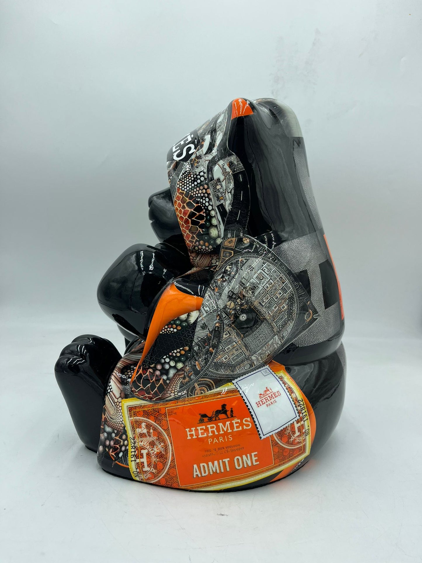 NAOR - 40cm H Tribute Caped Bear - Black