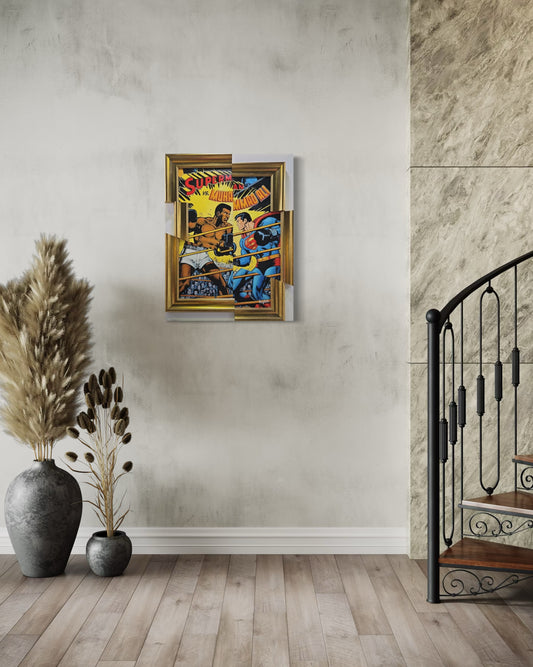 SANUJ -Ali VS. Superman Painting