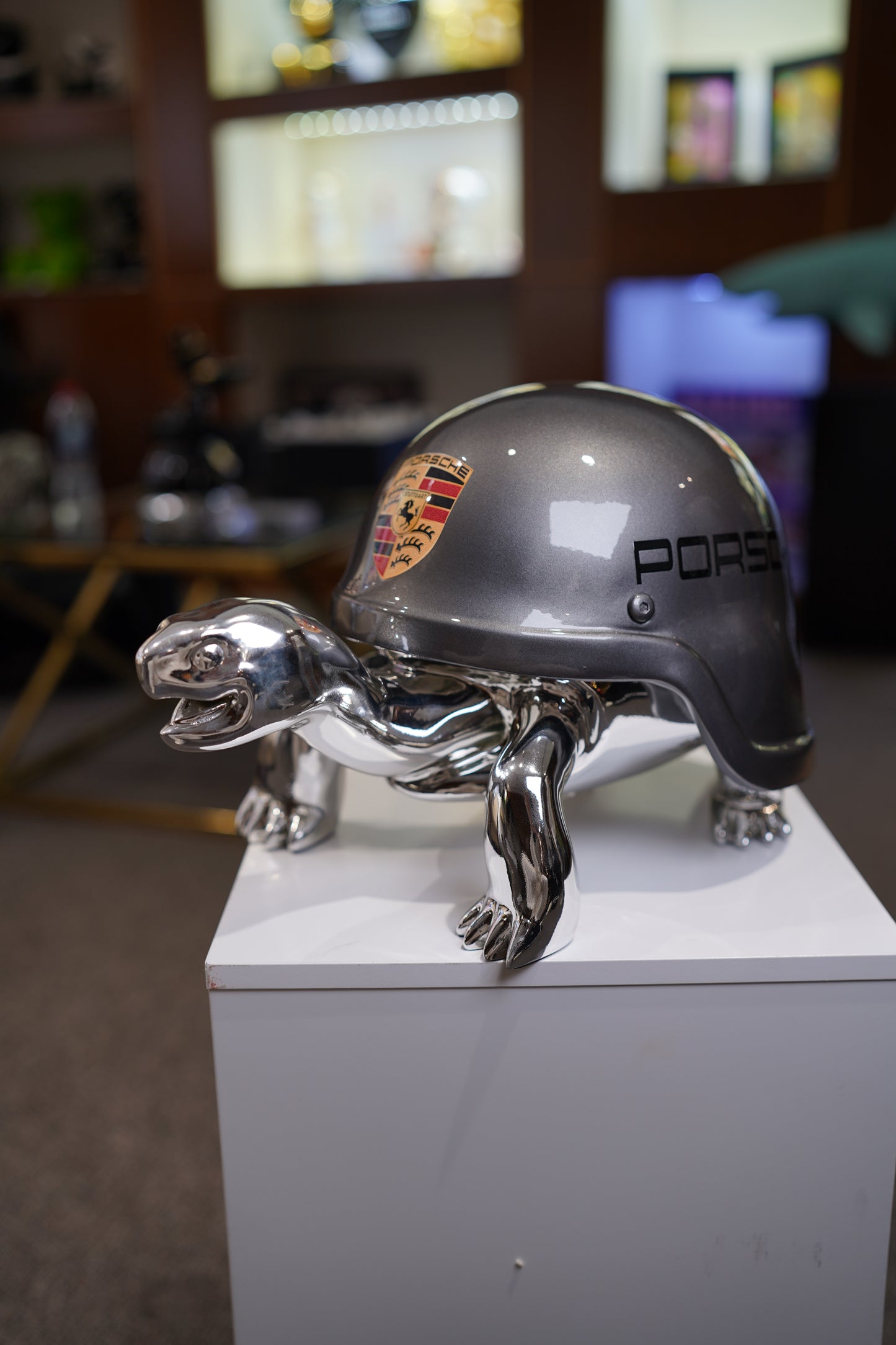 NAOR - 40cm Porsche Tribute, Chromed Turtle