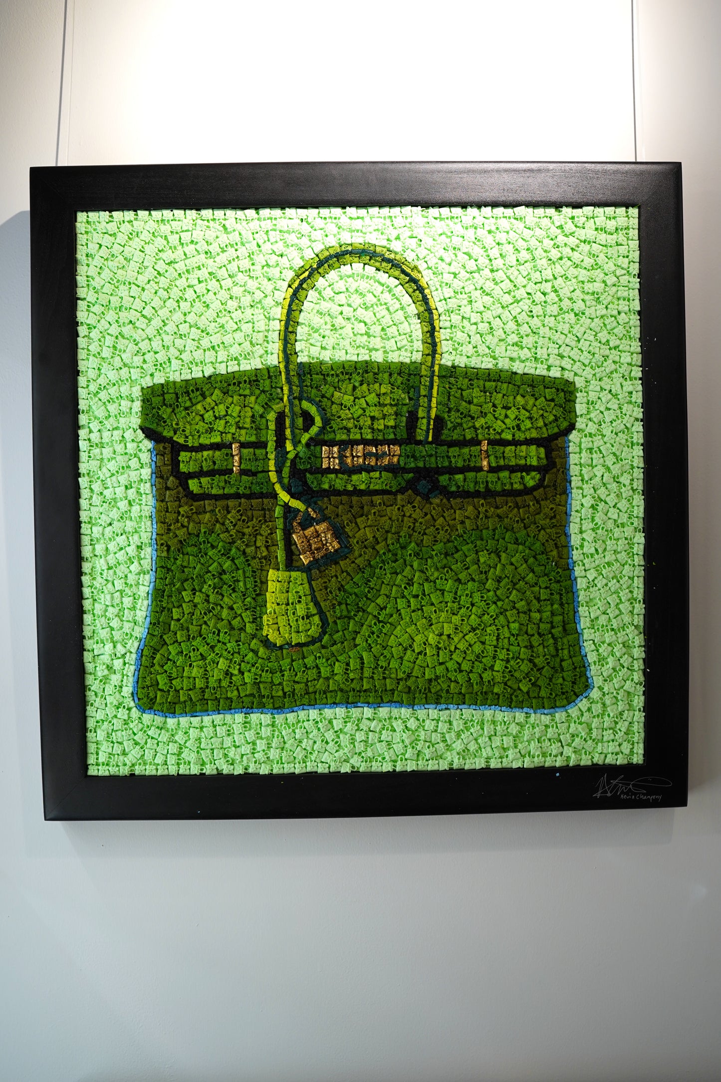 KEVIN CHAMPENY - Birkin Tribute Mosaic, Green