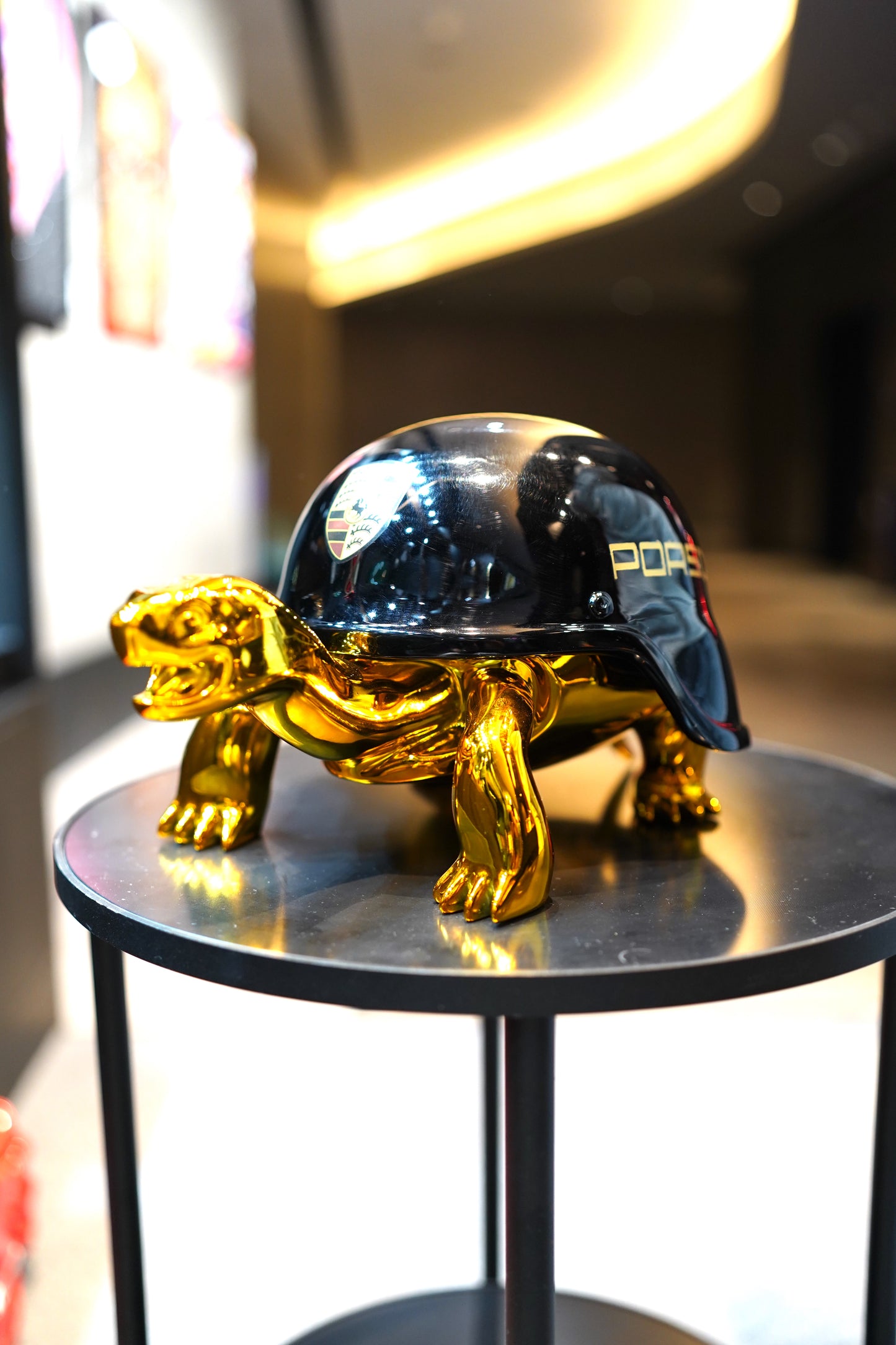 NAOR - 40cm Black Porsche Tribute, Chromed Turtle