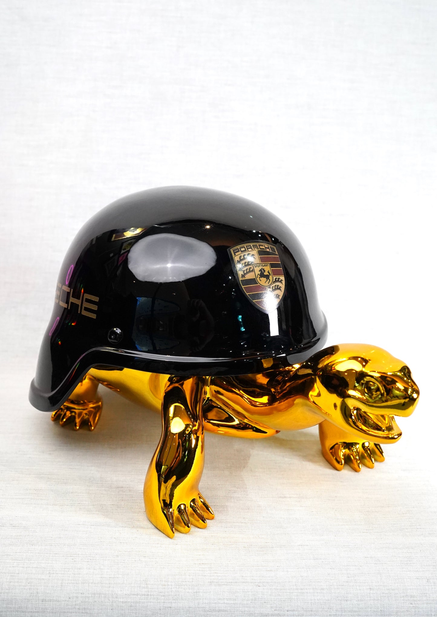 NAOR - 40cm Black Porsche Tribute, Chromed Turtle