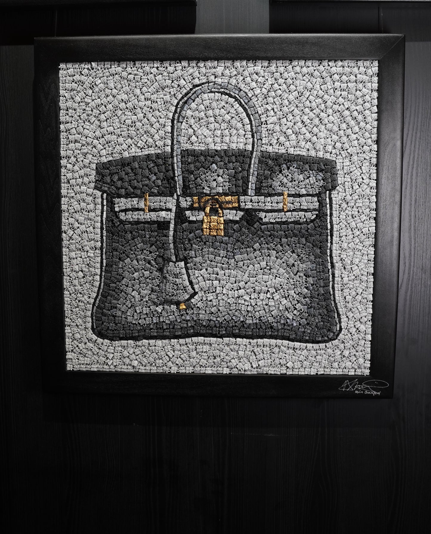 KEVIN CHAMPENY - Birkin Tribute Mosaic, Grey