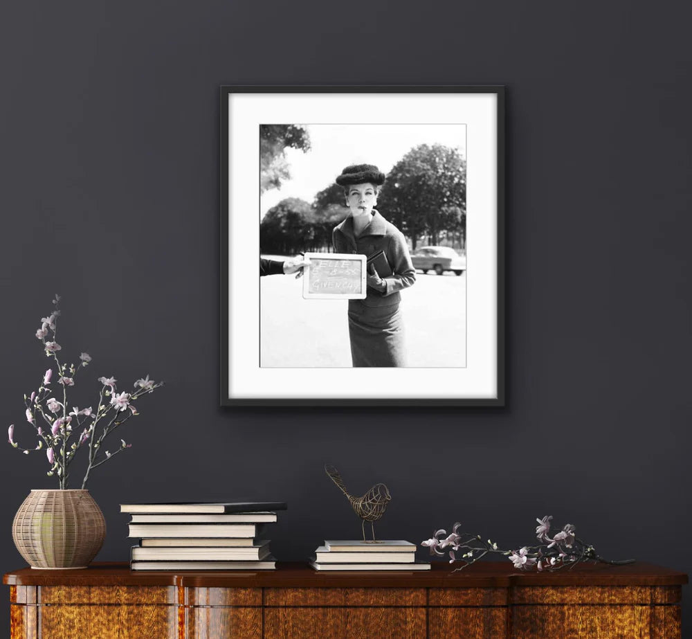 GEORGES D - ''Gunina''en Givenchy 1955 for Elle Magazine