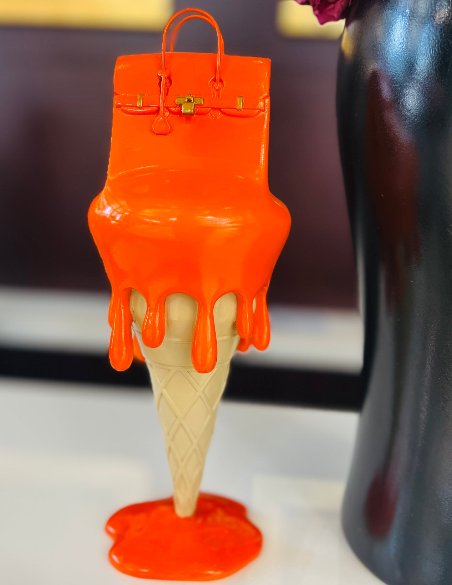 JULIE J - Melted Bag on Ice Cream, Orange