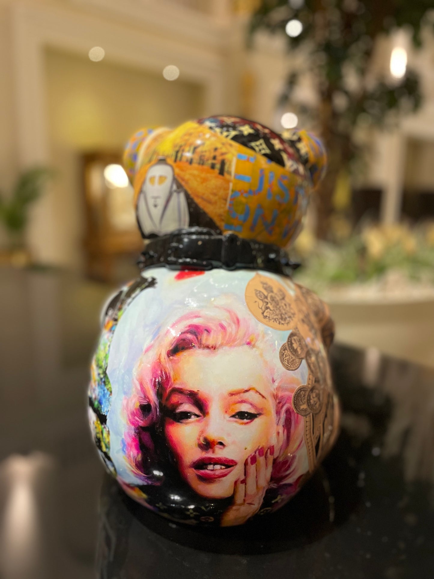 NAOR - 30cm Collage, LV Marilyn Tribute Bear