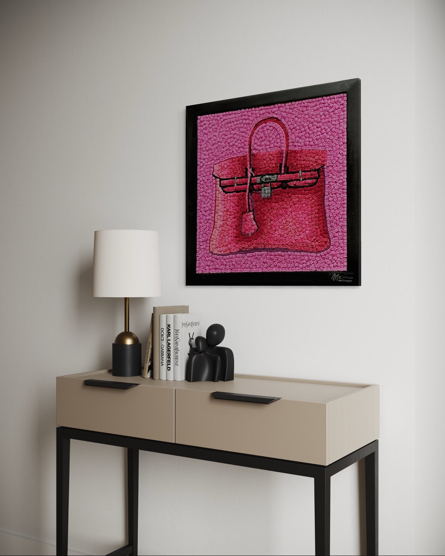 KEVIN CHAMPENY - Birkin Tribute Mosaic, Pink