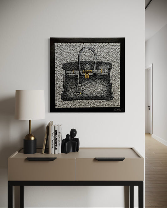 KEVIN CHAMPENY - Birkin Tribute Mosaic, Grey