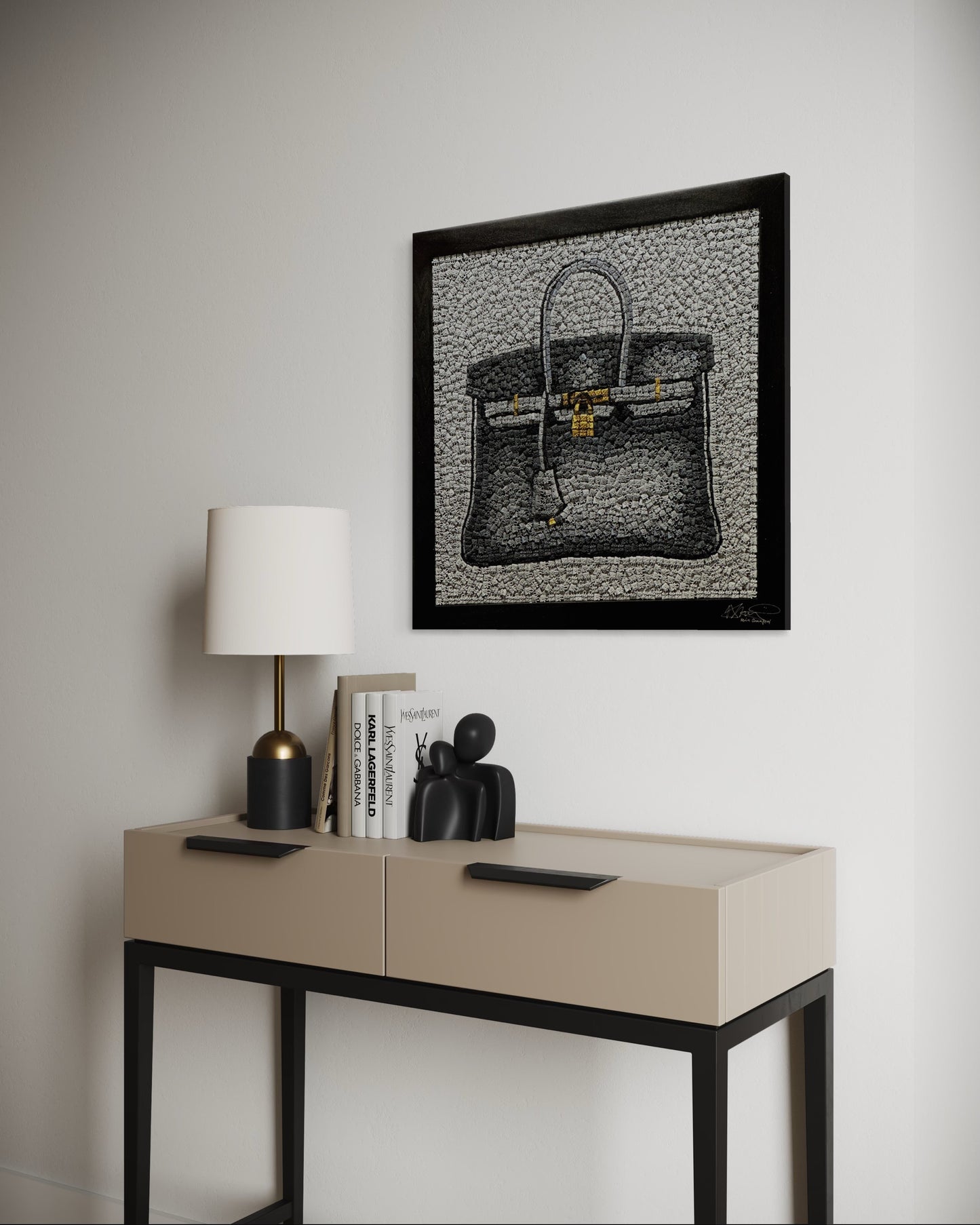 KEVIN CHAMPENY - Birkin Tribute Mosaic, Grey