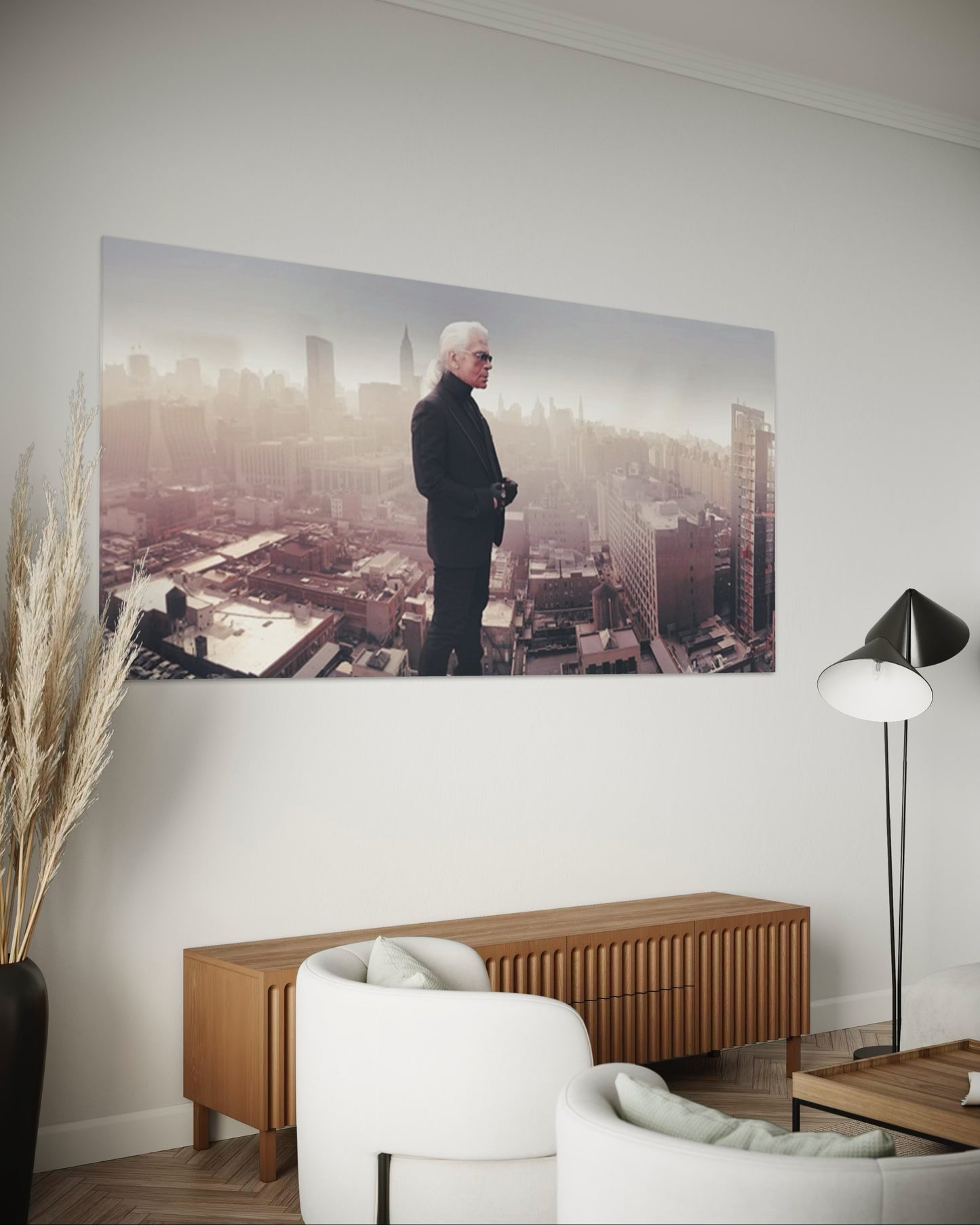 SIMON P - Portrait of Karl Lagerfeld, The Starrett Lehigh Building offices 2006 NYC