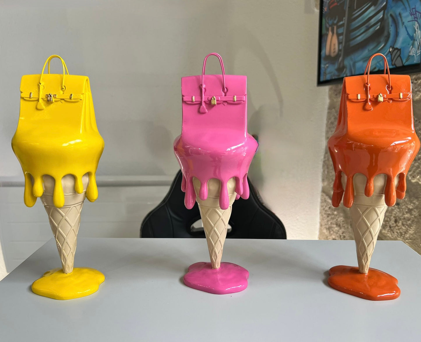 JULIE J - Melted Bag on Ice Cream, Red