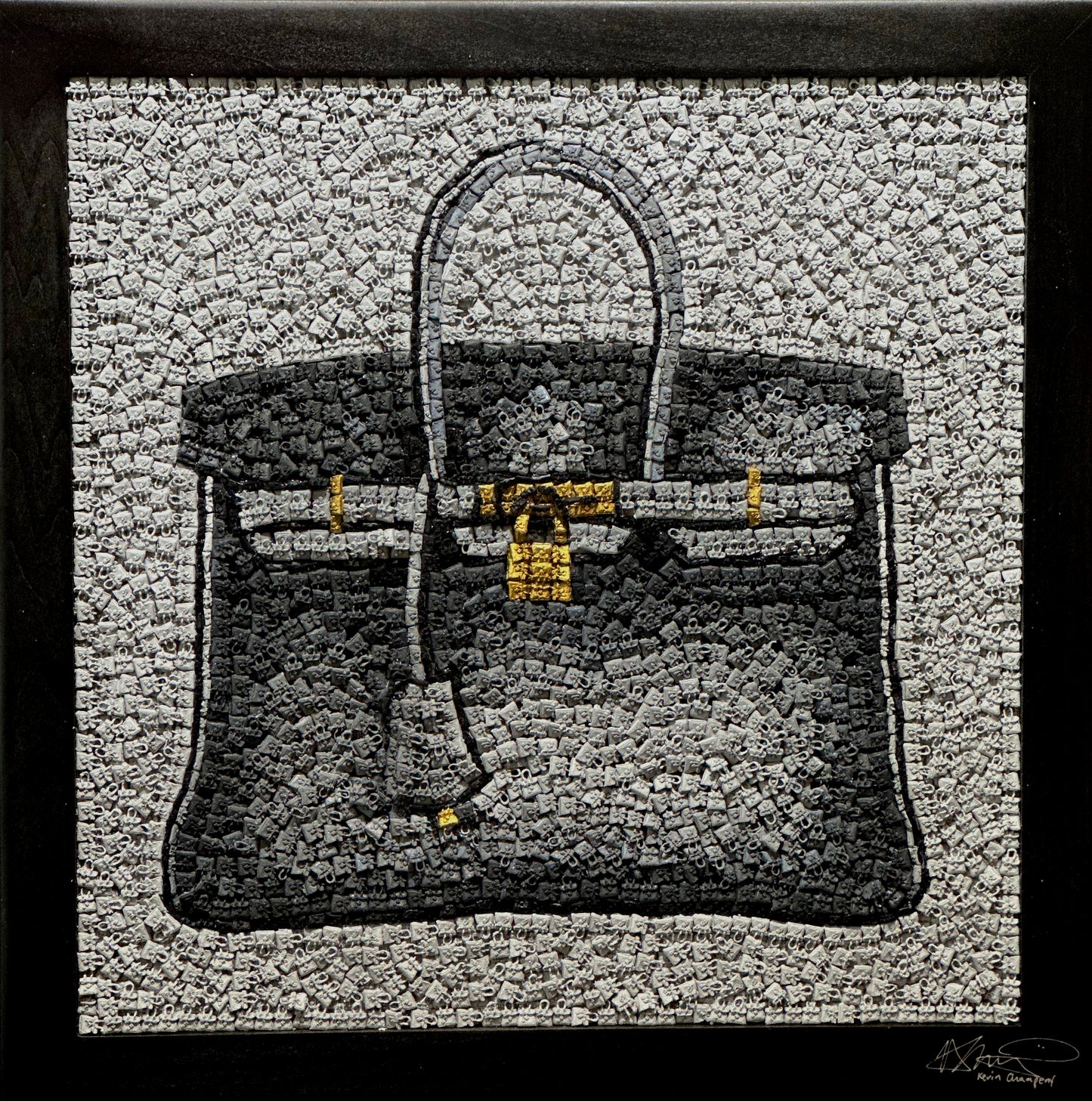 KEVIN CHAMPENY - Birkin Tribute Painting, Grey