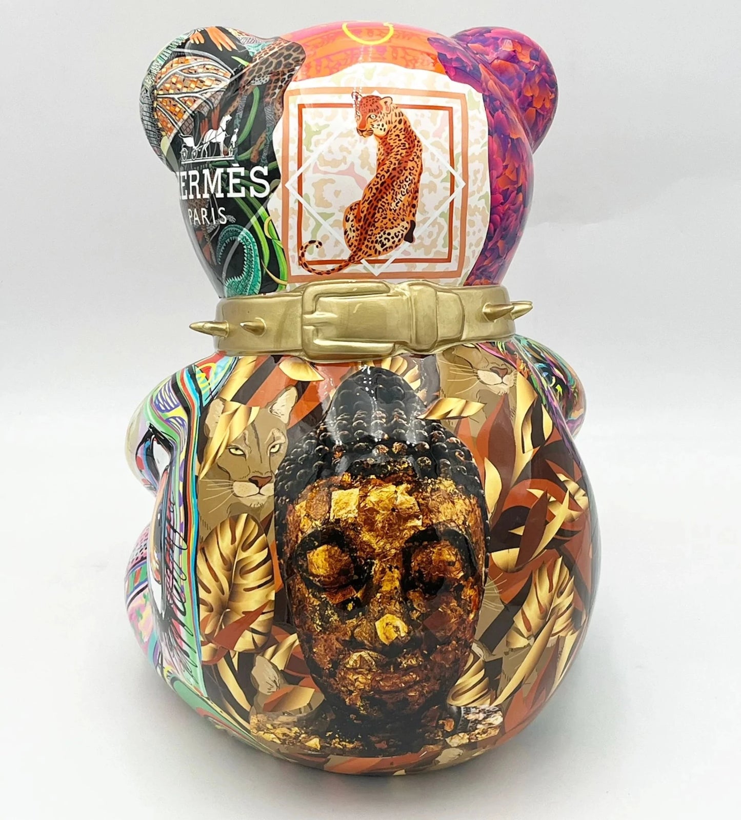 NAOR - 30cm Collage, H Tribute Bear, Gold Collar