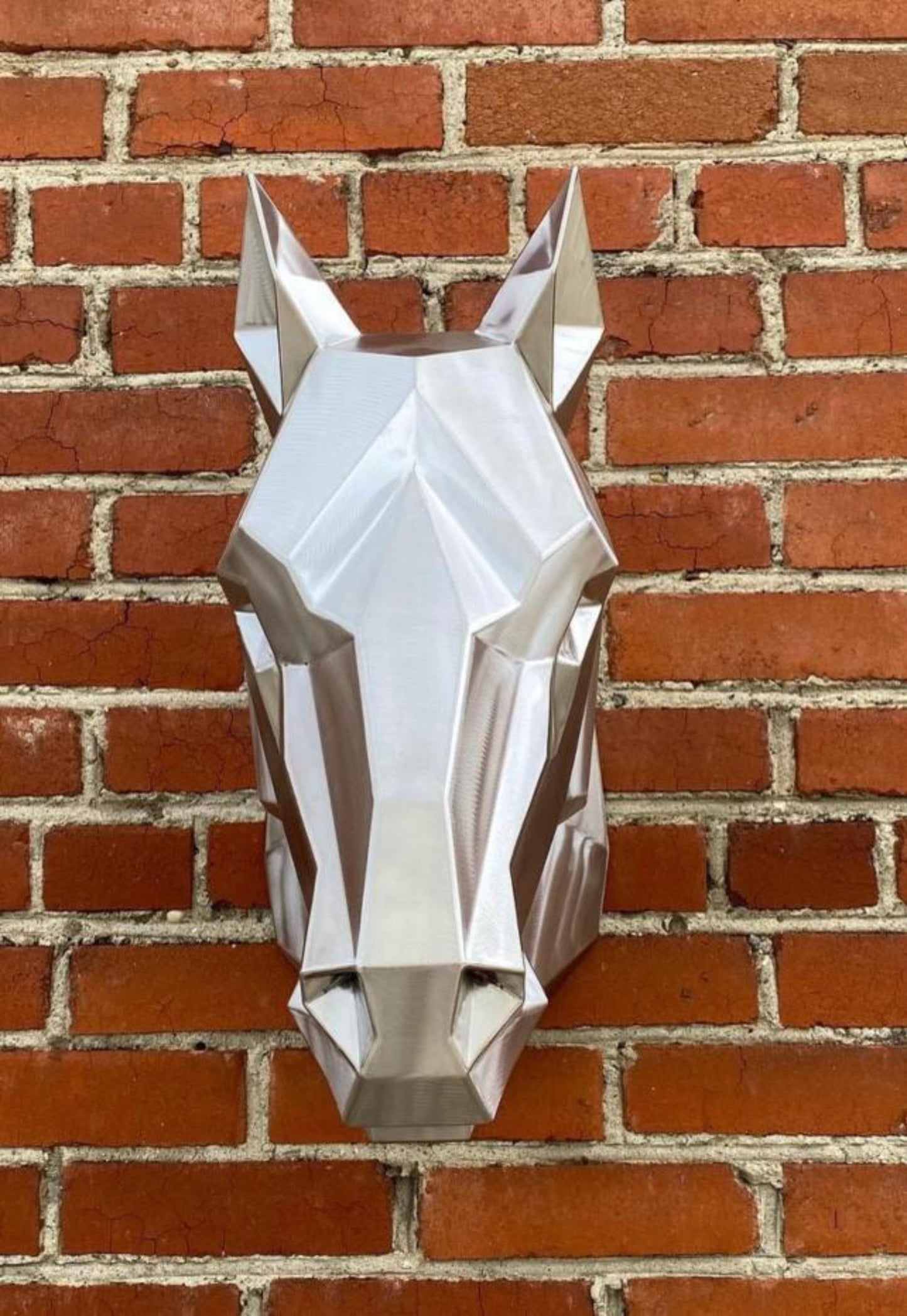 ANDREW K - Mirror Polished Horse Head 61cm