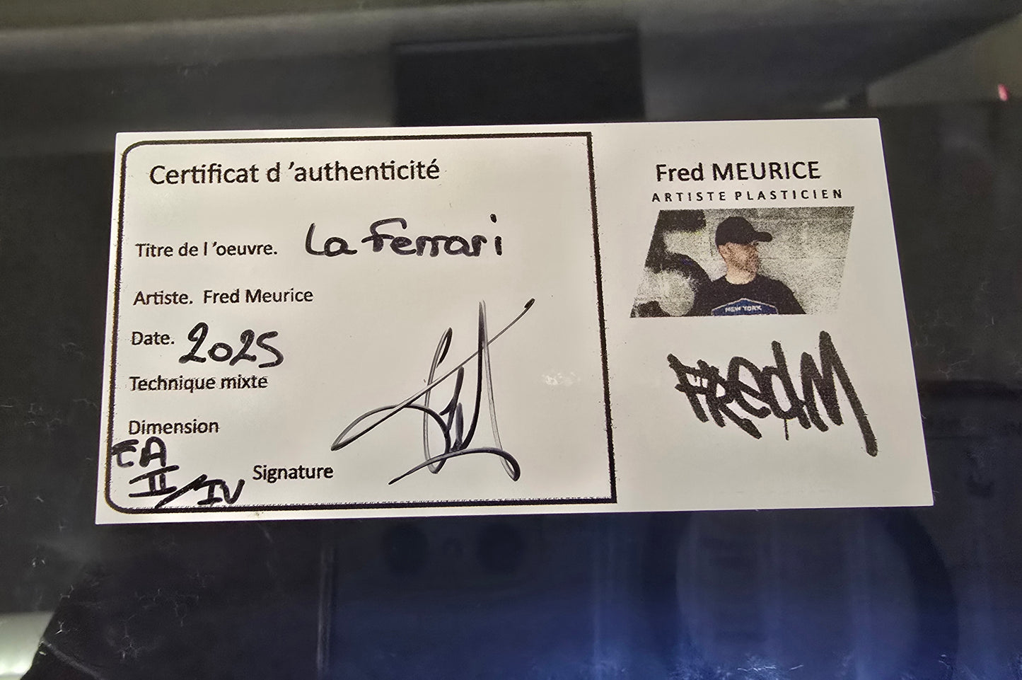 FRED M - Ferrari 3D sculpture