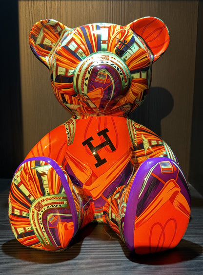 ARTBYNAOR - 35cm H Scarf Collage Teddy