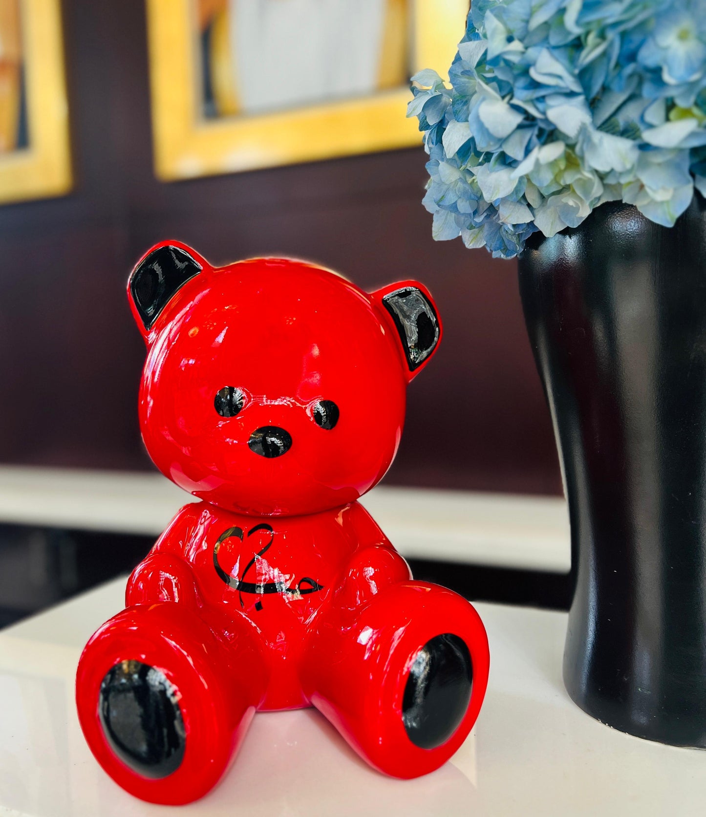 ARDOR - Small Bear, Arabic for Love, red and black