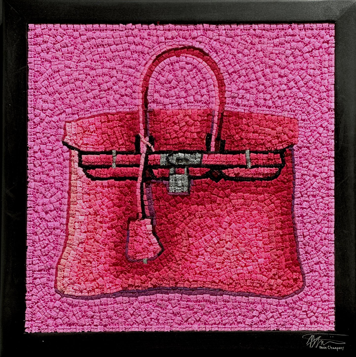KEVIN CHAMPENY - Birkin Tribute Mosaic, Pink