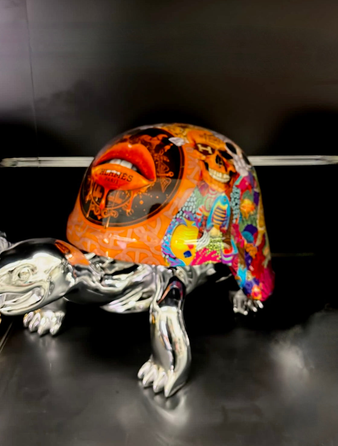 NAOR - 40cm Collage H Tribute, Chromed Turtle