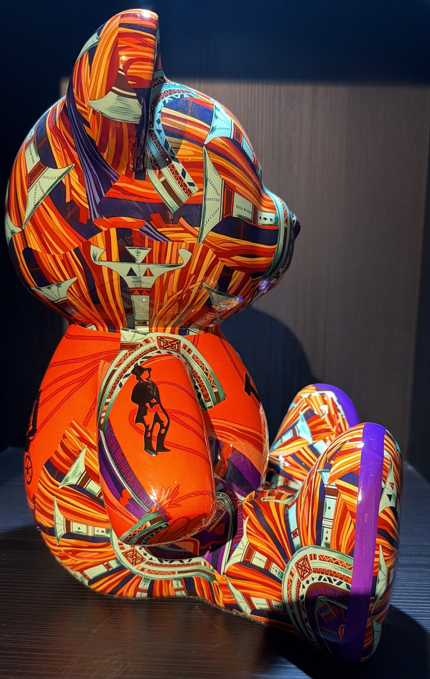 ARTBYNAOR - 35cm H Scarf Collage Teddy