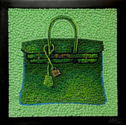 KEVIN CHAMPENY - Birkin Tribute Mosaic, Green