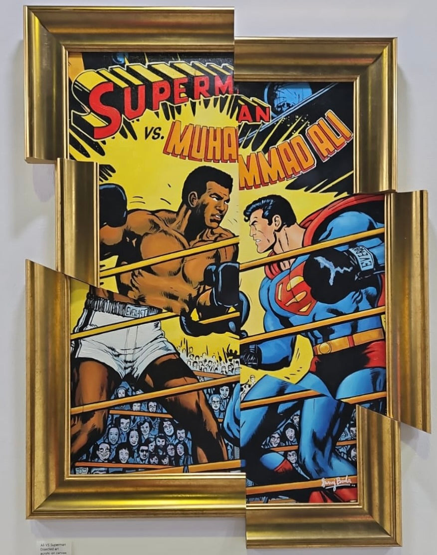 UNICORN INTERNATIONAL -Ali VS. Superman Painting