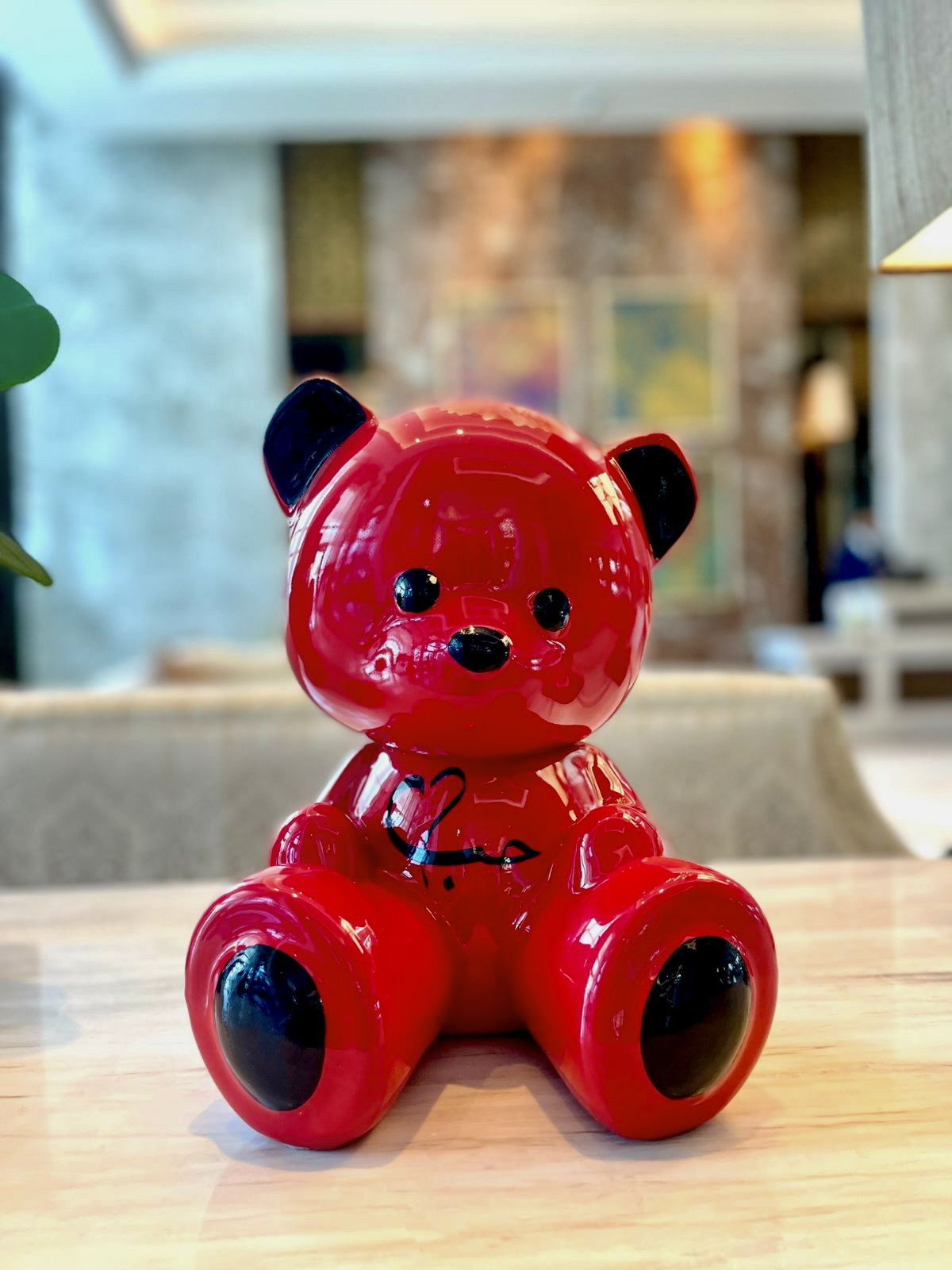 ARDOR - Small Bear, Arabic for Love, red and black