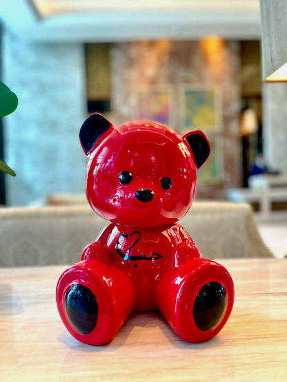 ARDOR - Small Bear, Arabic for Love, red and black