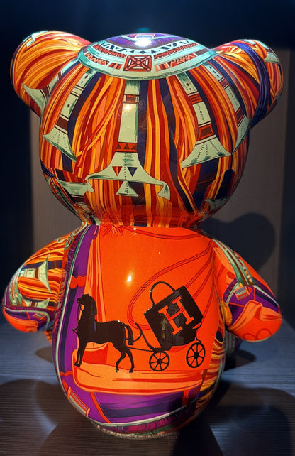 ARTBYNAOR - 35cm H Scarf Collage Teddy