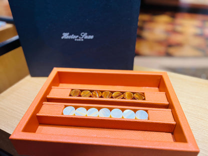 HECTOR SAXE Connect Four - ORANGE Buffalo Leather