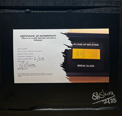 SASHIRY - In case of inflation, 1kg gold bar