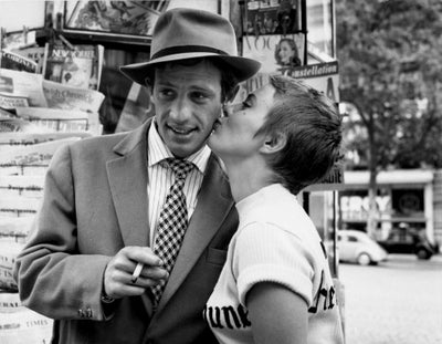 RAYMOND C. - "Le Baiser" Jean Paul Belmondo & Jean Seberg, Champs Elysées Paris 1959