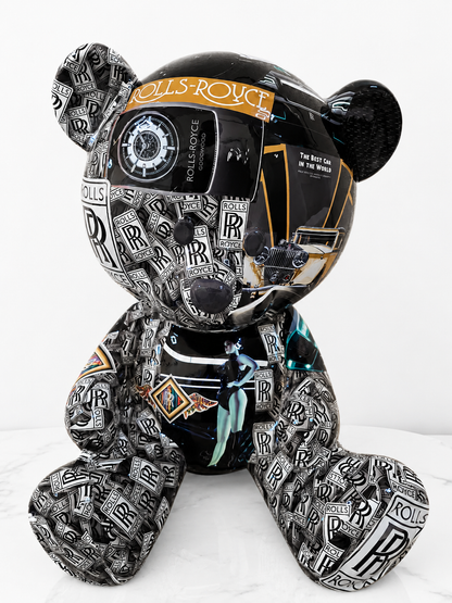 ARTBYNAOR - 40cm Rolls Royce, Teddy Bear