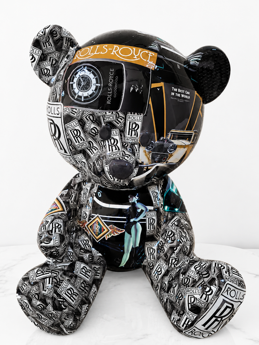 ARTBYNAOR - 40cm Rolls Royce, Teddy Bear