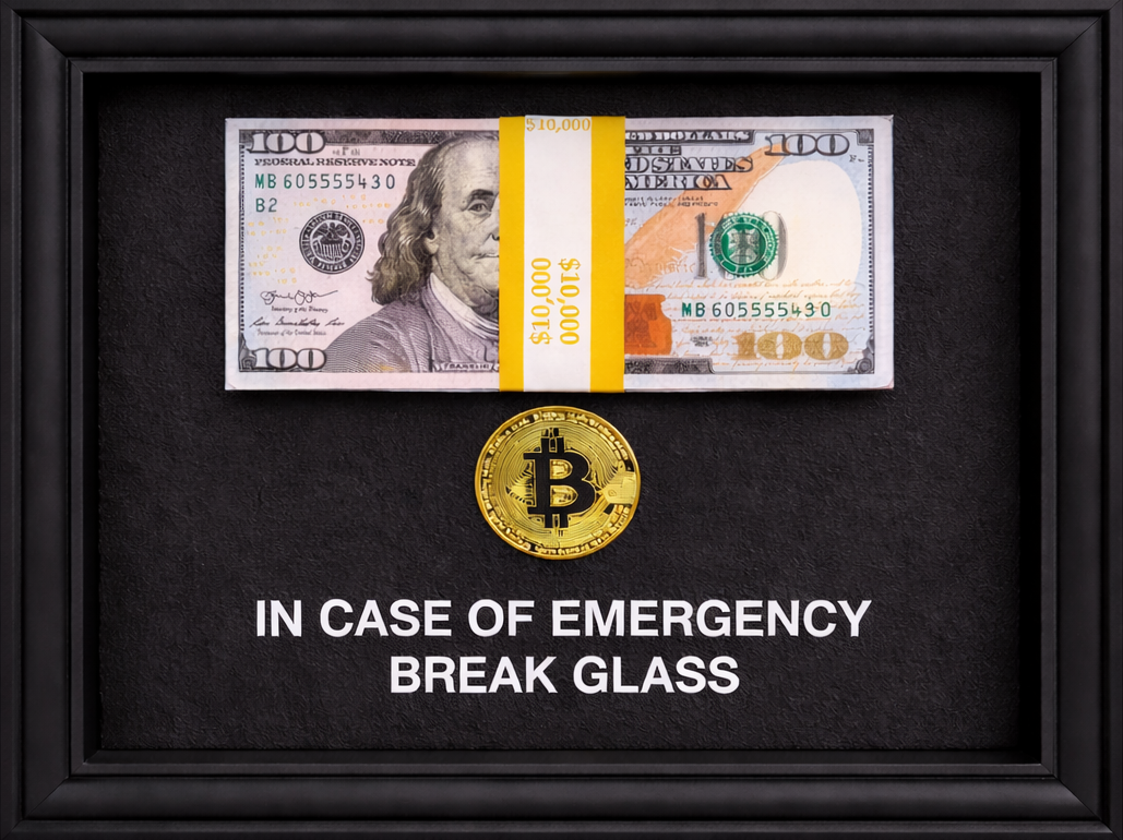 SASHIRY - In case of emergency, Break Glass for Bitcoin & Dollars
