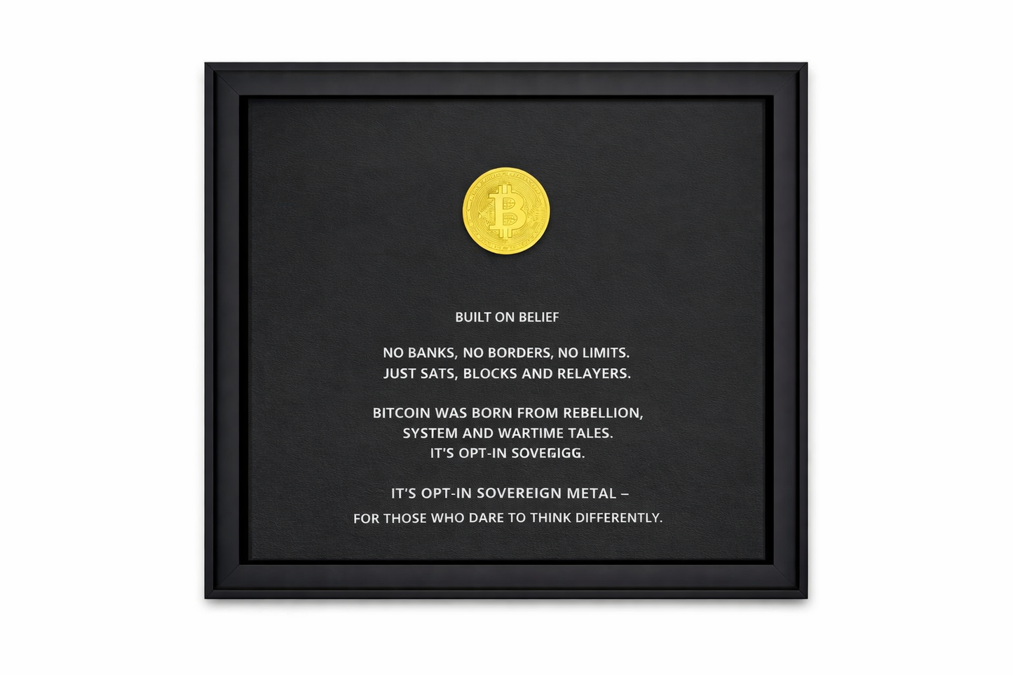 TINA S - Built on belief, Bitcoin