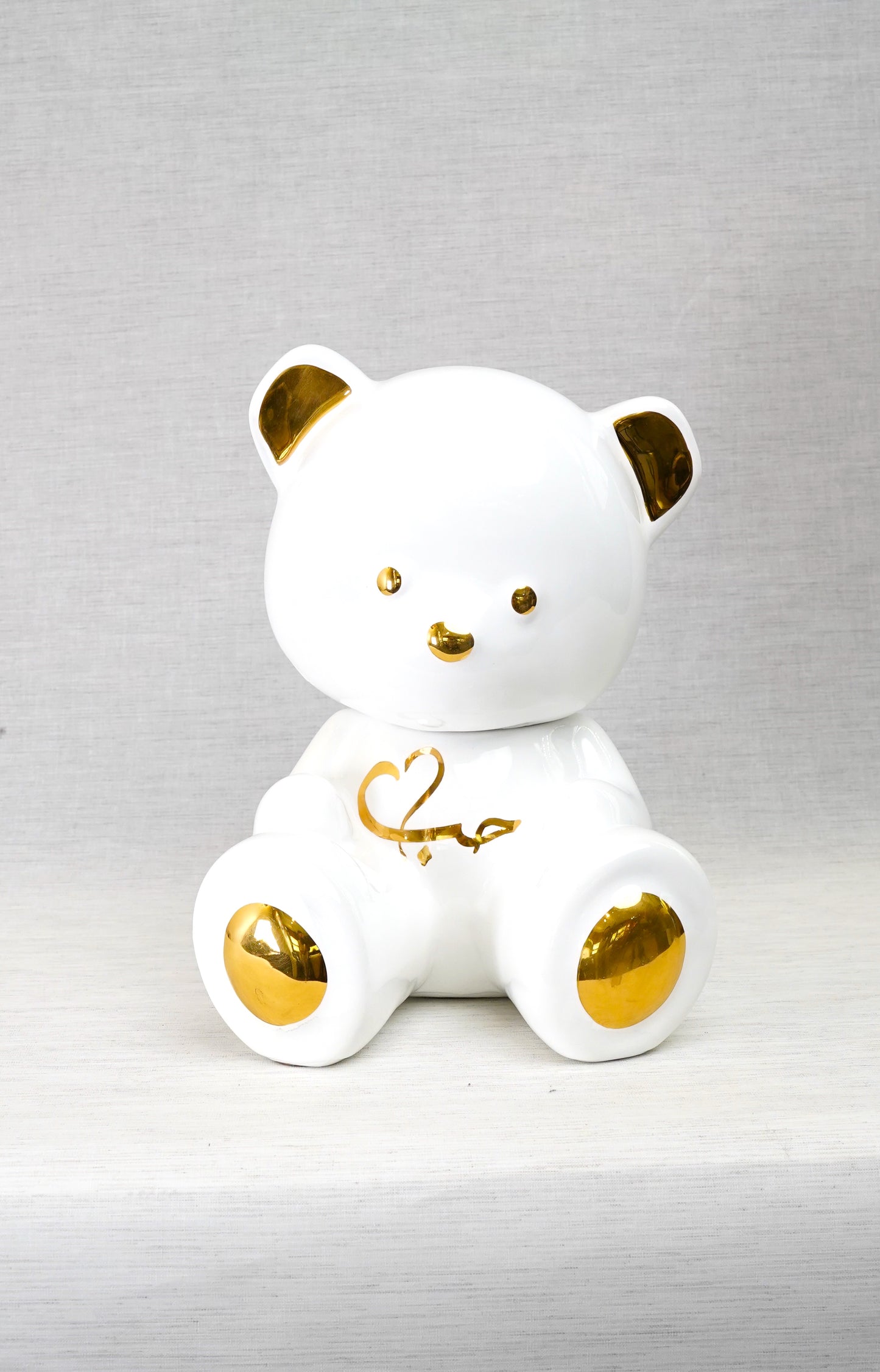 ARDOR - Small Bear, Arabic for Love, white and gold