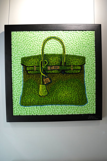 KEVIN CHAMPENY - Birkin Tribute Mosaic, Green
