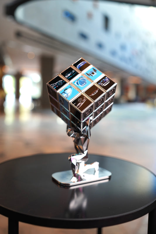 AURELIE ANGER - AArt's Rubik Cube collage, Cars tribute - Blue