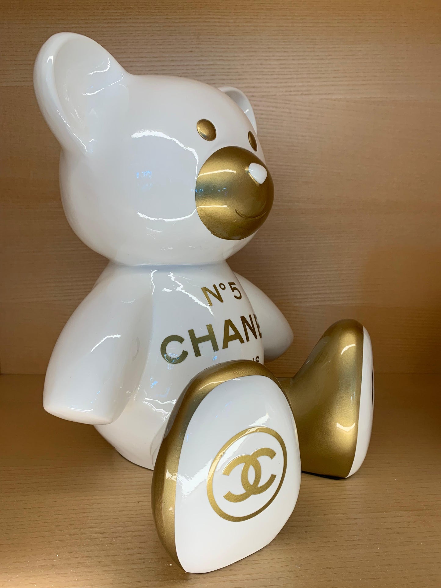 NAOR - 35cm CH Tribute, bi color white and gold Teddy