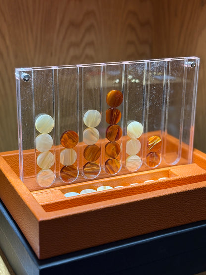 HECTOR SAXE Connect Four - ORANGE Buffalo Leather