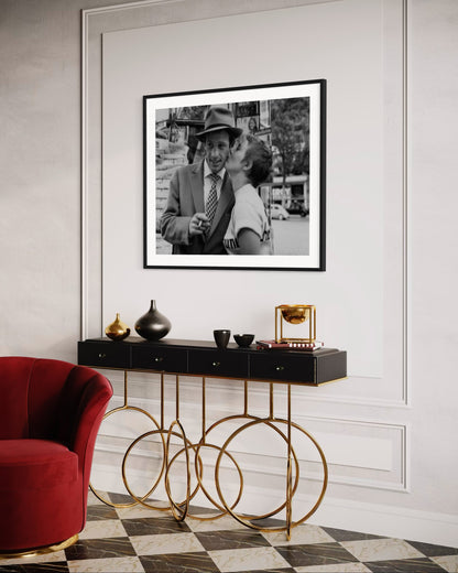 RAYMOND C. - "Le Baiser" Jean Paul Belmondo & Jean Seberg, Champs Elysées Paris 1959