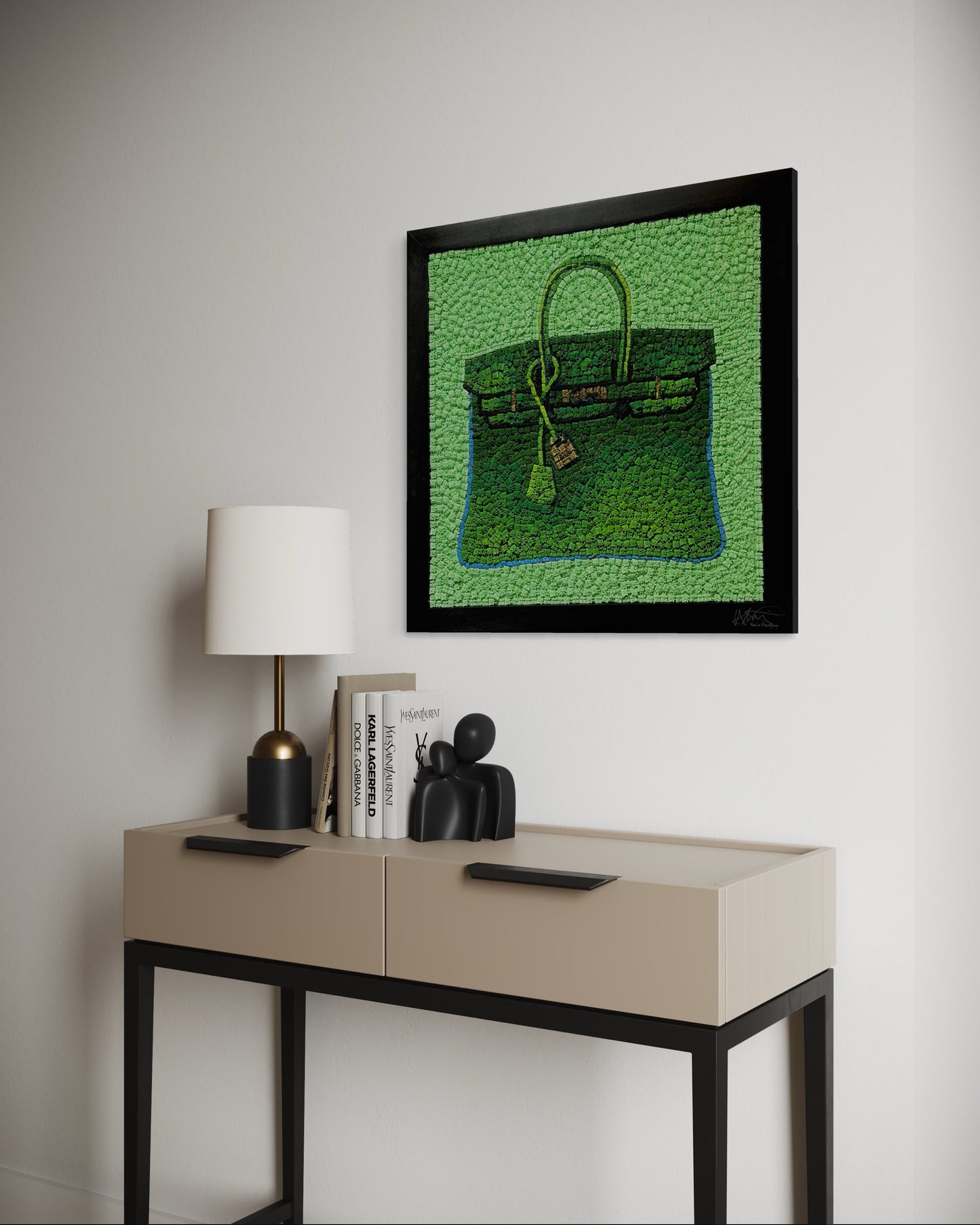 KEVIN CHAMPENY - Birkin Tribute Mosaic, Green