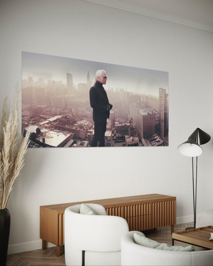 SIMON P - Portrait of Karl Lagerfeld, The Starrett Lehigh Building offices 2006 NYC
