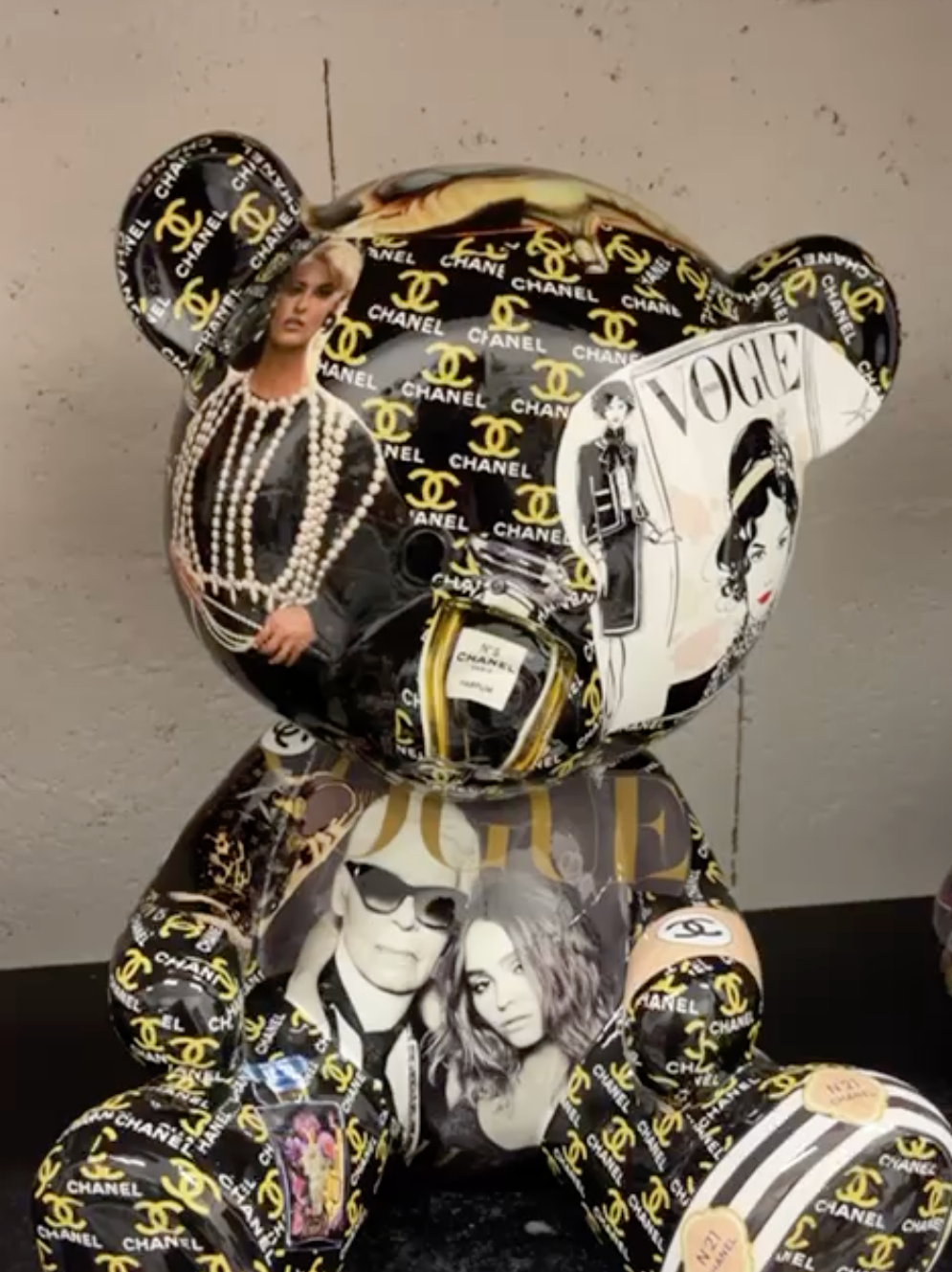 NAOR - 40cm Collage, CH Vogue Tribute, Teddy Bear