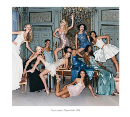 MICHEL C - The Queens, Supermodels in Versace, Vogue Italy