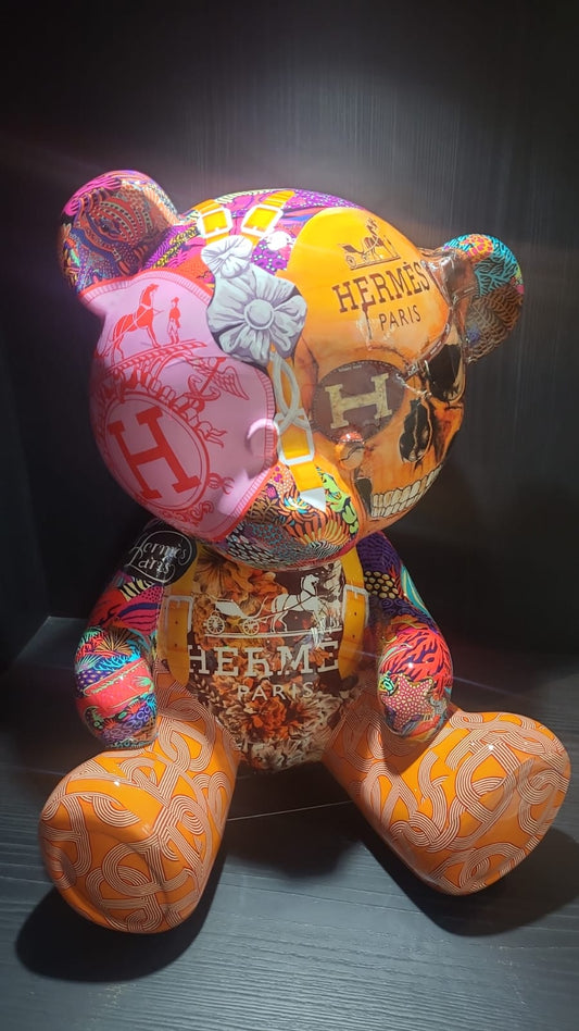 NAOR - 40cm H Tribute, Collage Teddy Bear