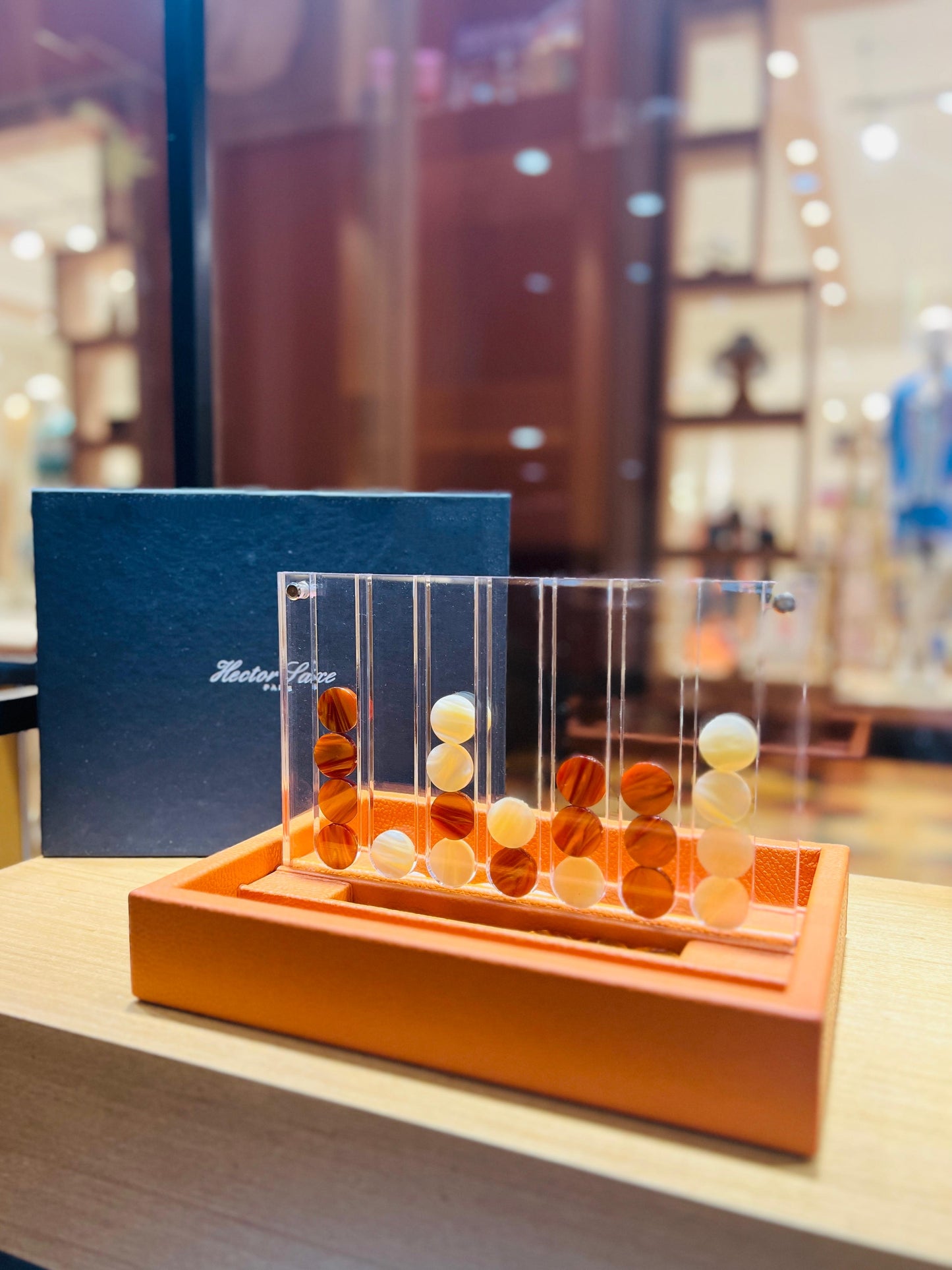 HECTOR SAXE Connect Four - ORANGE Buffalo Leather