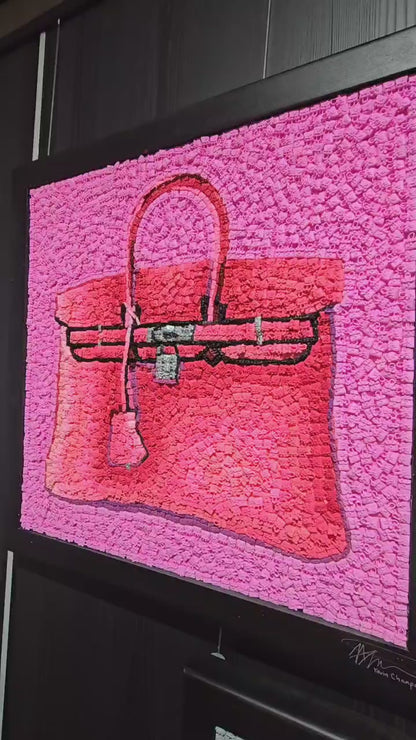 KEVIN CHAMPENY - Birkin Tribute Mosaic, Pink